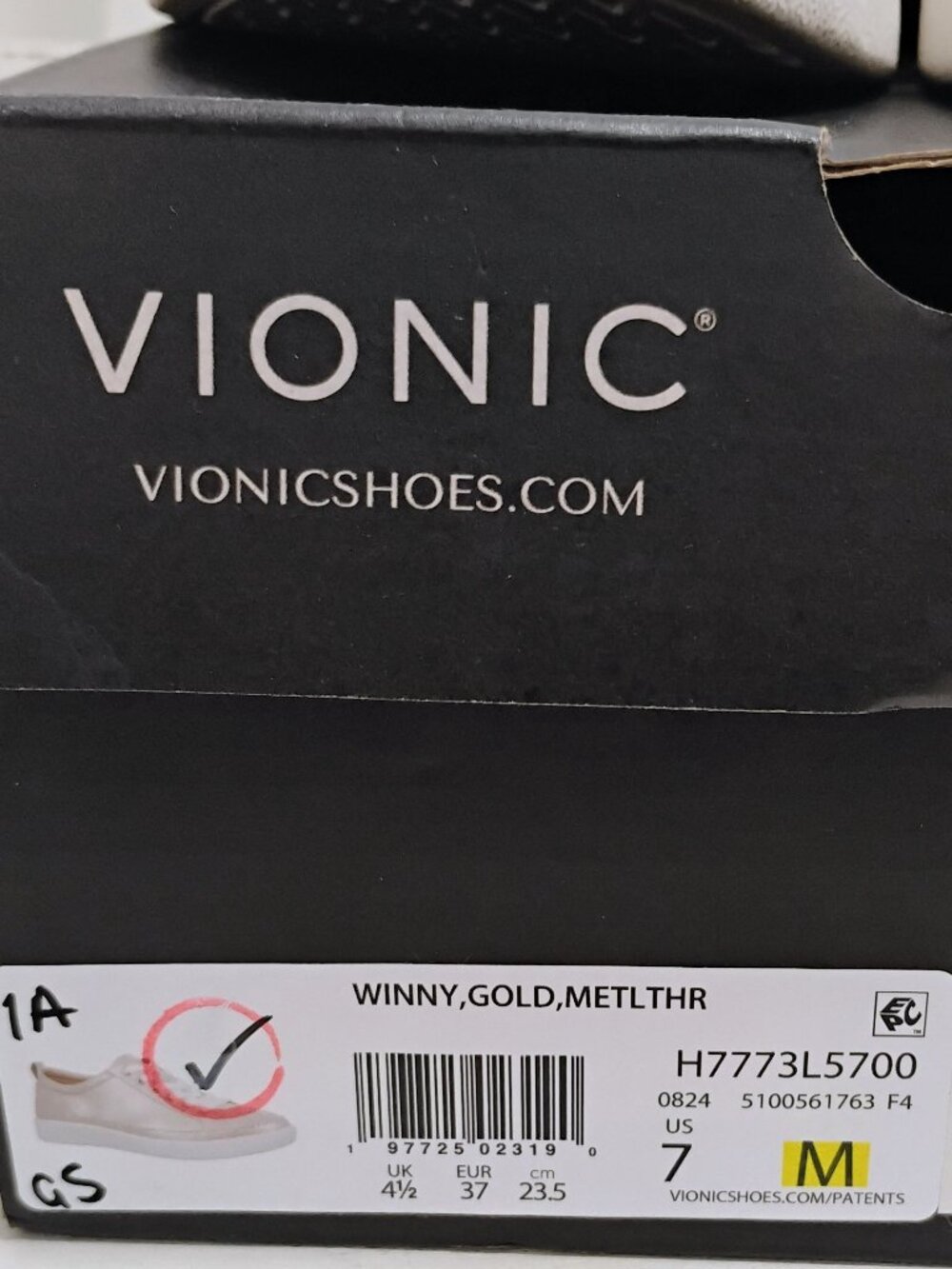 Vionic Winny Low top Sneaker Gold 7 - Picture 5 of 5